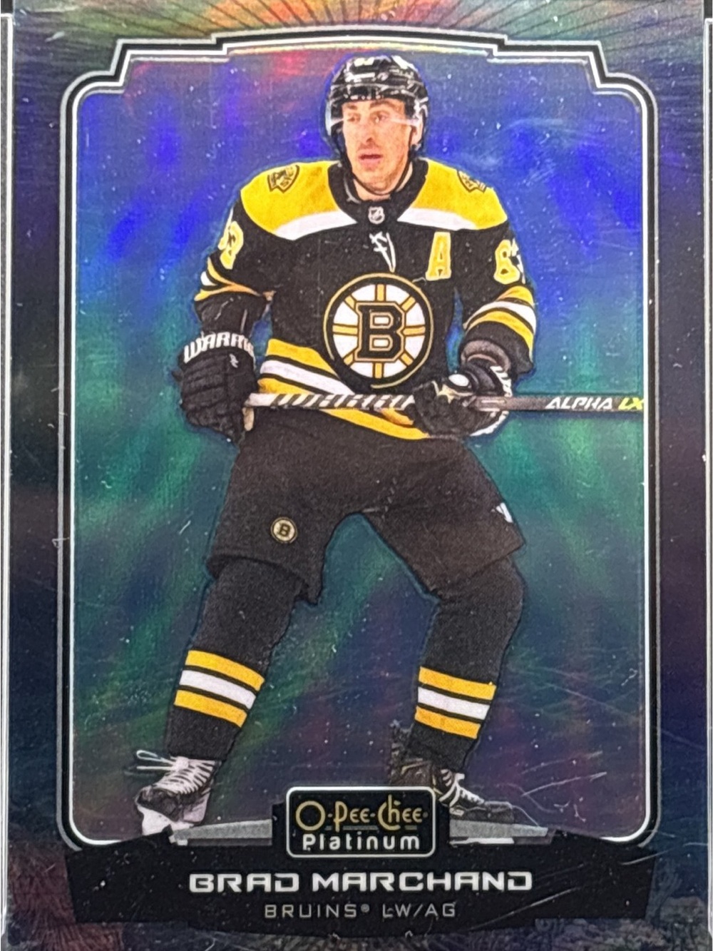 Upper Deck O-Pee-Chee Platinum Brad Marchand Hockey Trading Card LE 72/149